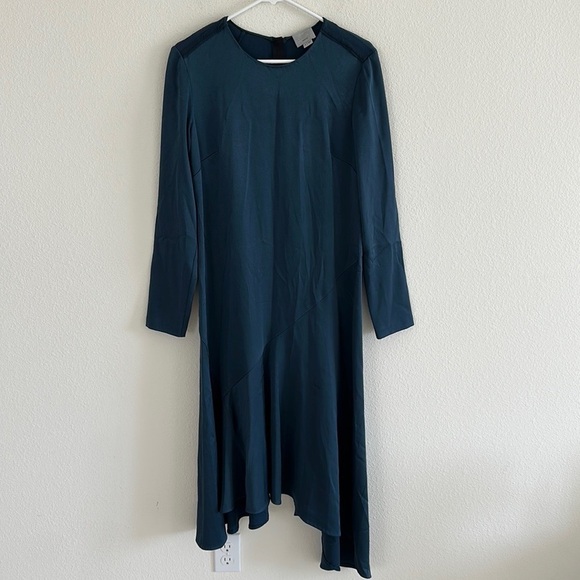 Jason Wu Grey Crew Neck Midi Satin Dress - Picture 2 of 9